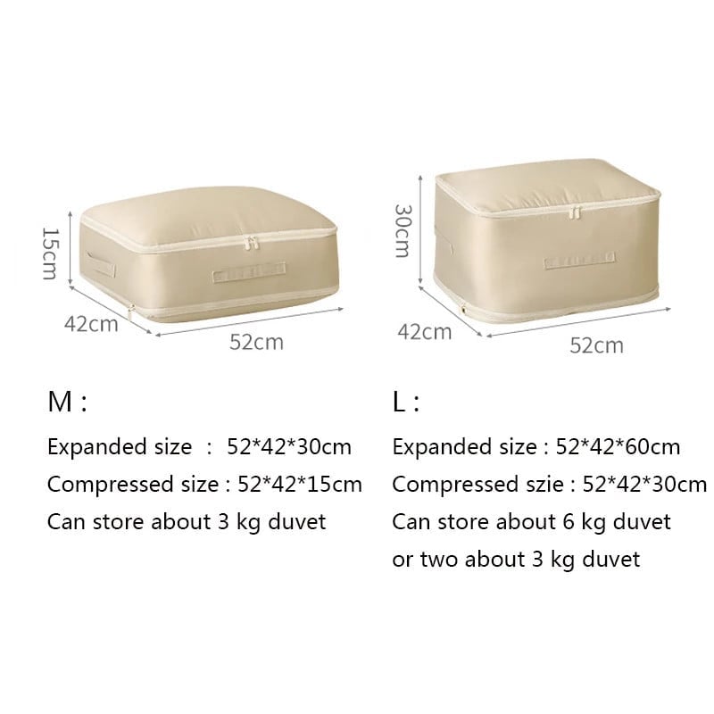 תיק אחסון שמיכת פוך דחיסה קיבולת גדולה