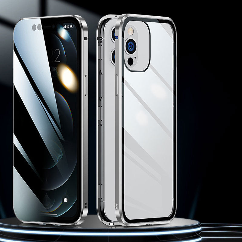 כיסוי לטלפון נייד מגנטי מזכוכית דו-צדדית נגד הצצה