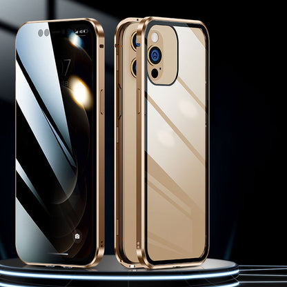 כיסוי לטלפון נייד מגנטי מזכוכית דו-צדדית נגד הצצה