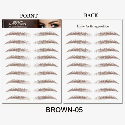 מדבקת גבות עמידה למים בסימולציה