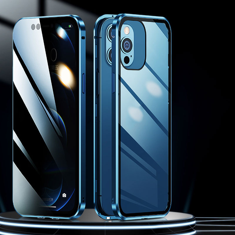 כיסוי לטלפון נייד מגנטי מזכוכית דו-צדדית נגד הצצה