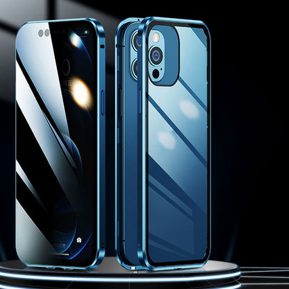 כיסוי לטלפון נייד מגנטי מזכוכית דו-צדדית נגד הצצה