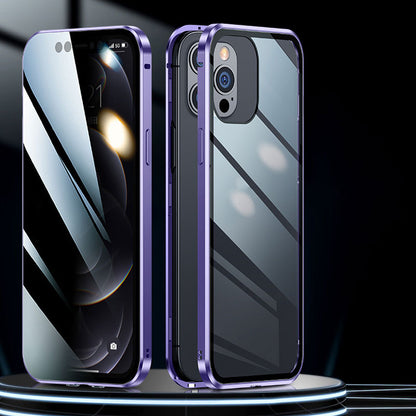 כיסוי לטלפון נייד מגנטי מזכוכית דו-צדדית נגד הצצה