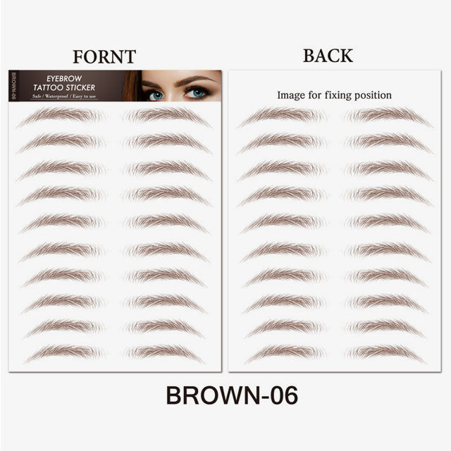 מדבקת גבות עמידה למים בסימולציה