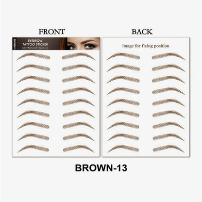 מדבקת גבות עמידה למים בסימולציה