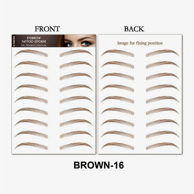 מדבקת גבות עמידה למים בסימולציה