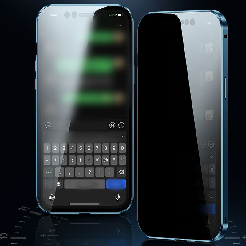 כיסוי לטלפון נייד מגנטי מזכוכית דו-צדדית נגד הצצה