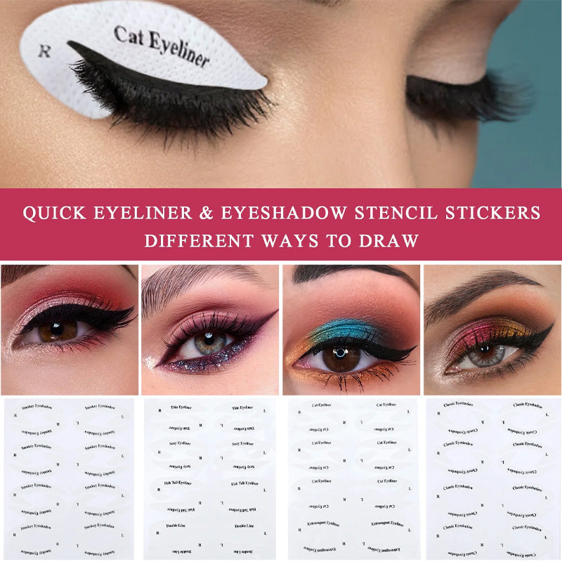 מדבקות תבנית איפור צללית/איילנר