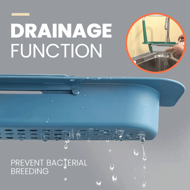 מחזיק 2 ב-1 טלסקופי לאחסון כיור
