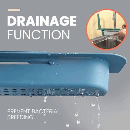 מחזיק 2 ב-1 טלסקופי לאחסון כיור