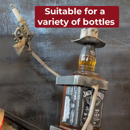 מתלה בקבוקי קולה ויין של גולגולת