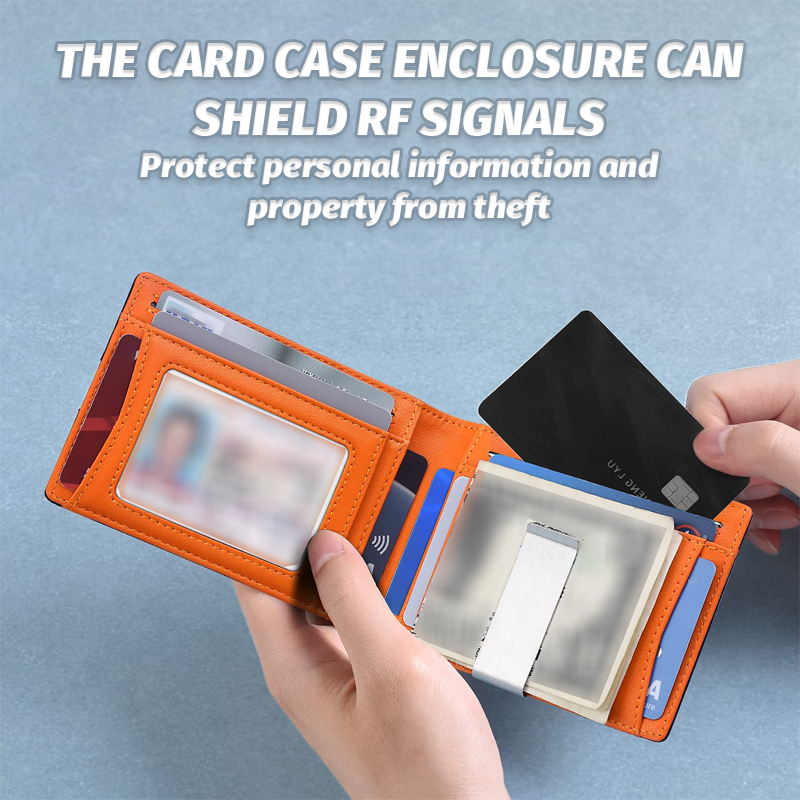 ארנק עור אלגנטי נגד גניבות לאנשי עסקים