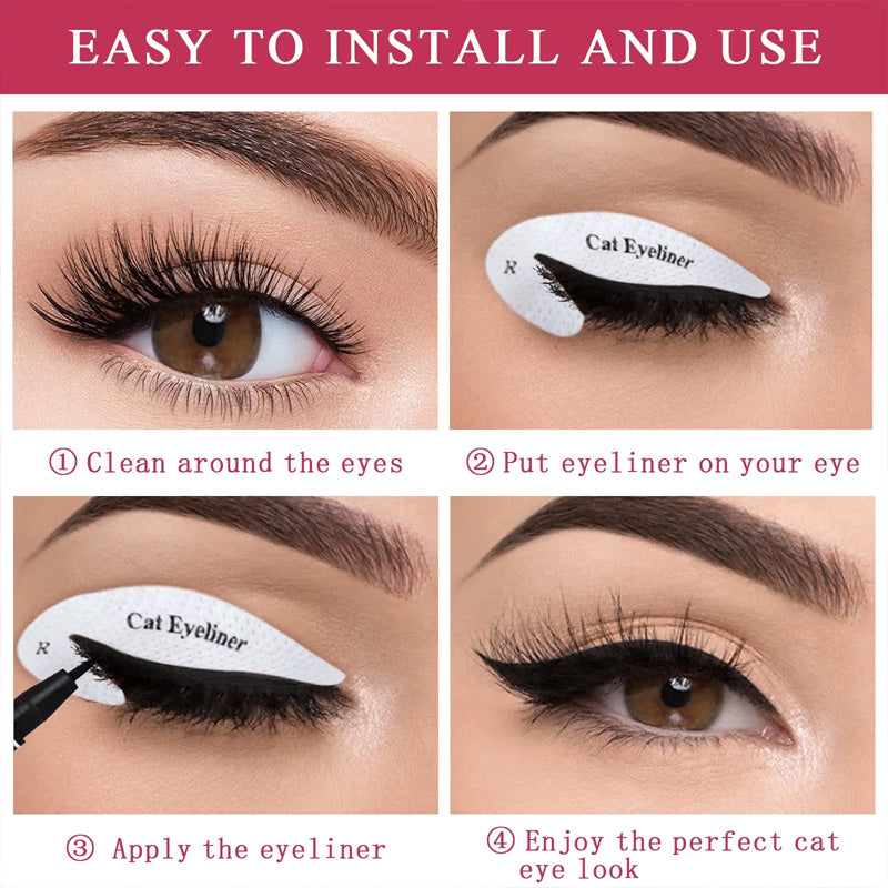 מדבקות תבנית איפור צללית/איילנר