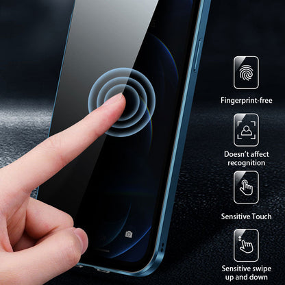 כיסוי לטלפון נייד מגנטי מזכוכית דו-צדדית נגד הצצה