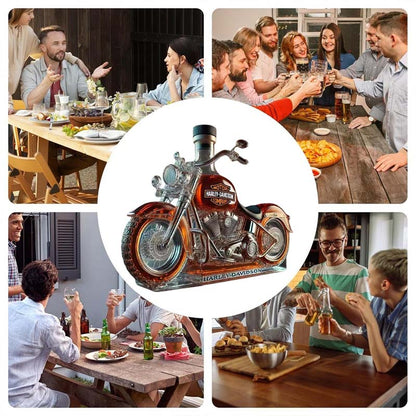 בקבוק יין מזכוכית לאופנוע יצירתי