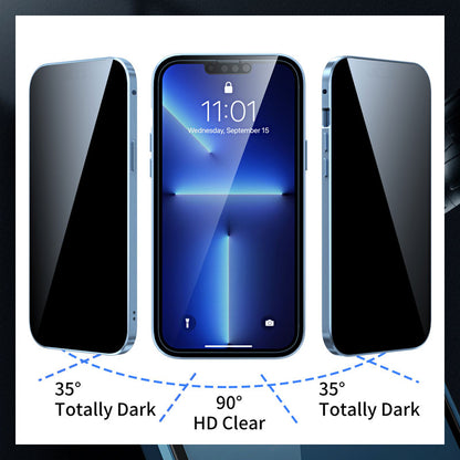 כיסוי לטלפון נייד מגנטי מזכוכית דו-צדדית נגד הצצה