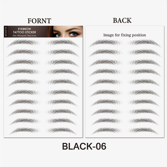 מדבקת גבות עמידה למים בסימולציה