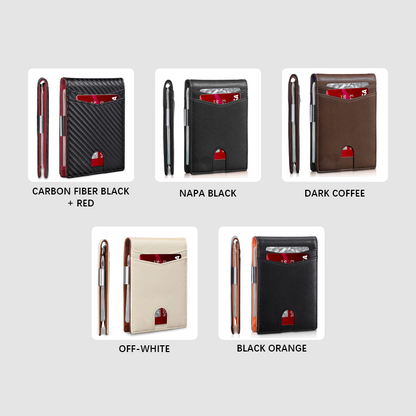 ארנק עור אלגנטי נגד גניבות לאנשי עסקים