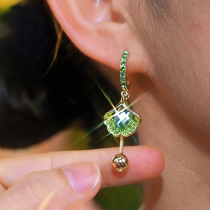 ⏳מבצע מוגבל בזמן💎עגילי עלי גינקו עדינים לנשים