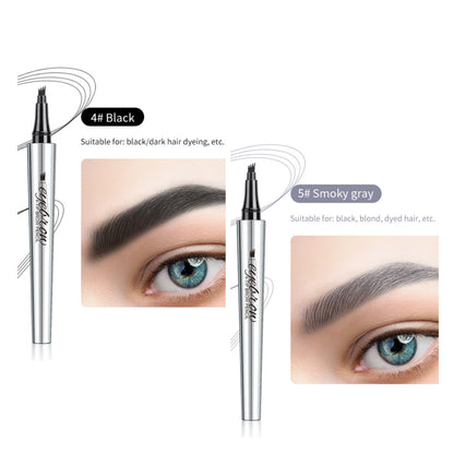 עיפרון גבות 3D עמיד למים Microblading עט קעקוע בעל 4 שיניים